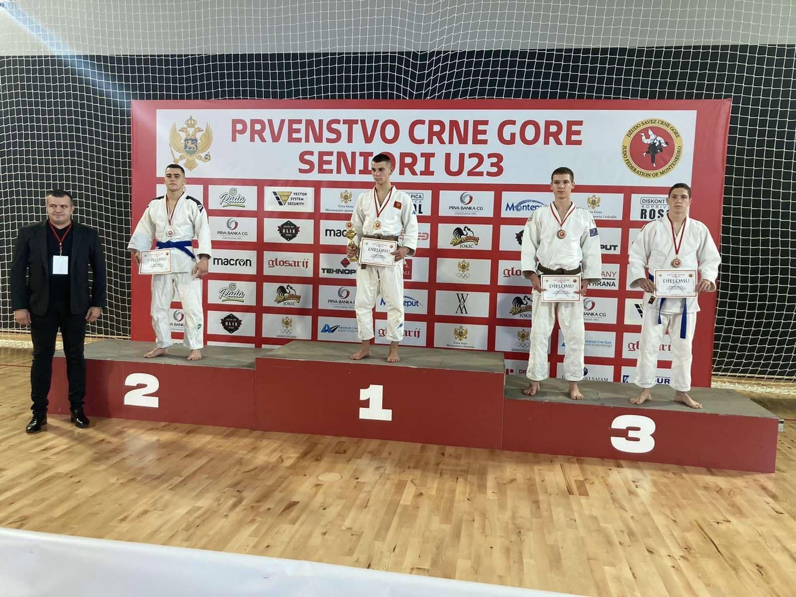 Nove tri medalje sa prvenstva Crne Gore za mlađe seniore džudo kluba „Ibar“
