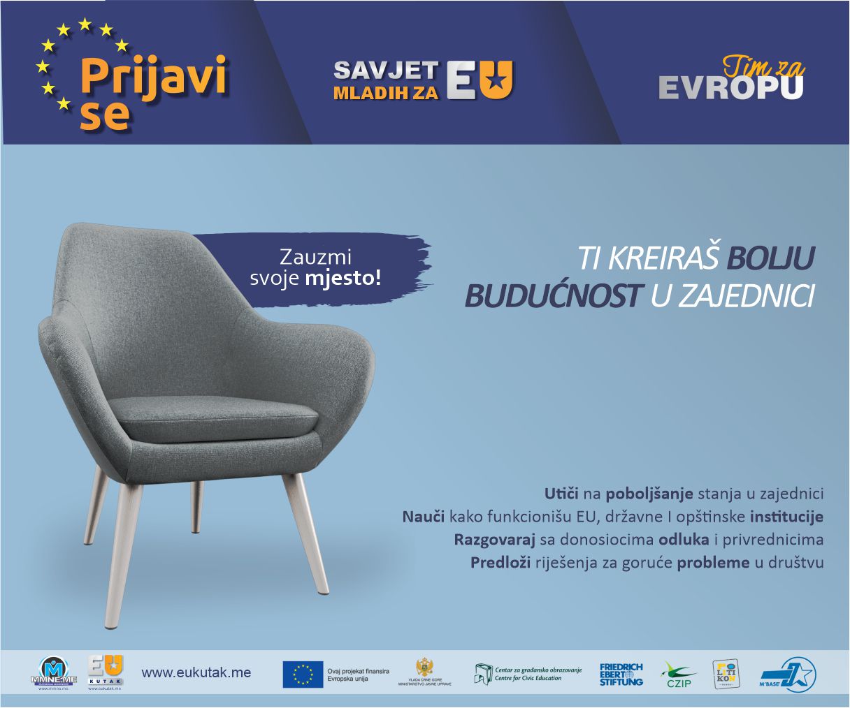 PRIJAVI SE, jer ti kreiraš bolju budućnost!