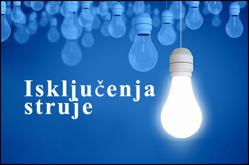 Najavljena isključenja struje za 25. januar