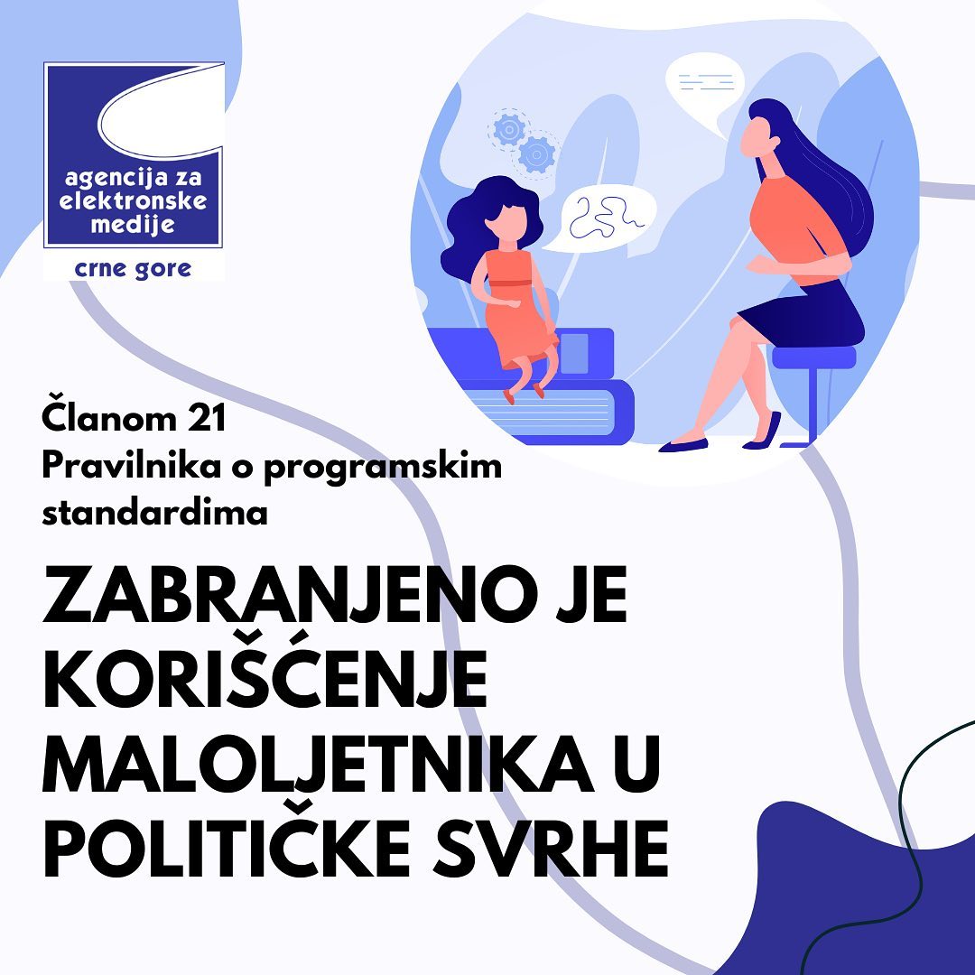 Agencija za elektronske medije: Zabranjeno korišćenje maloljetnika u političke svrhe