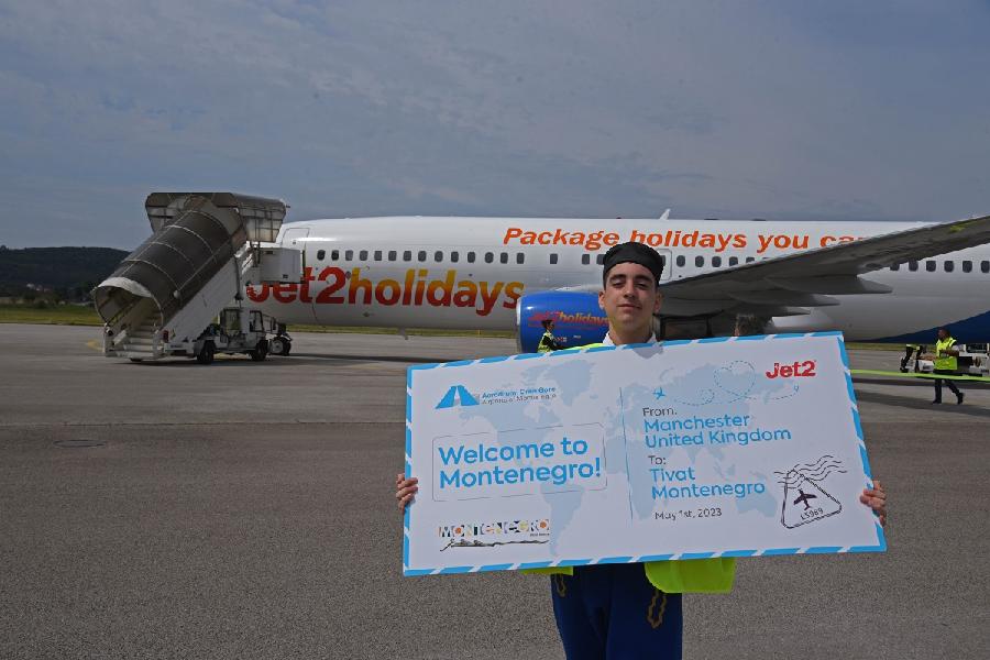 NTO i ACG dočekali prve putnike: Jet2 otvorio liniju Mančester – Tivat