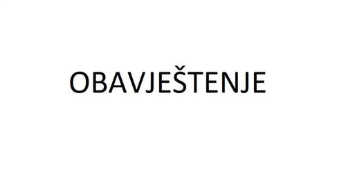 Obavještenje Opštinske izborne komisije Rožaje