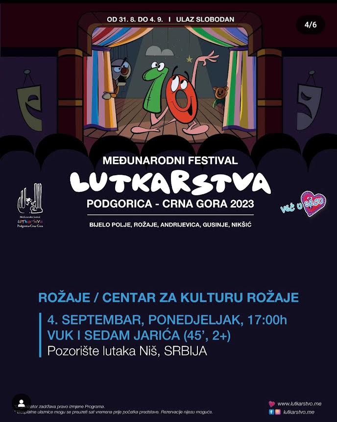 Čarobni svijet lutaka u Rožajama 4. septembra