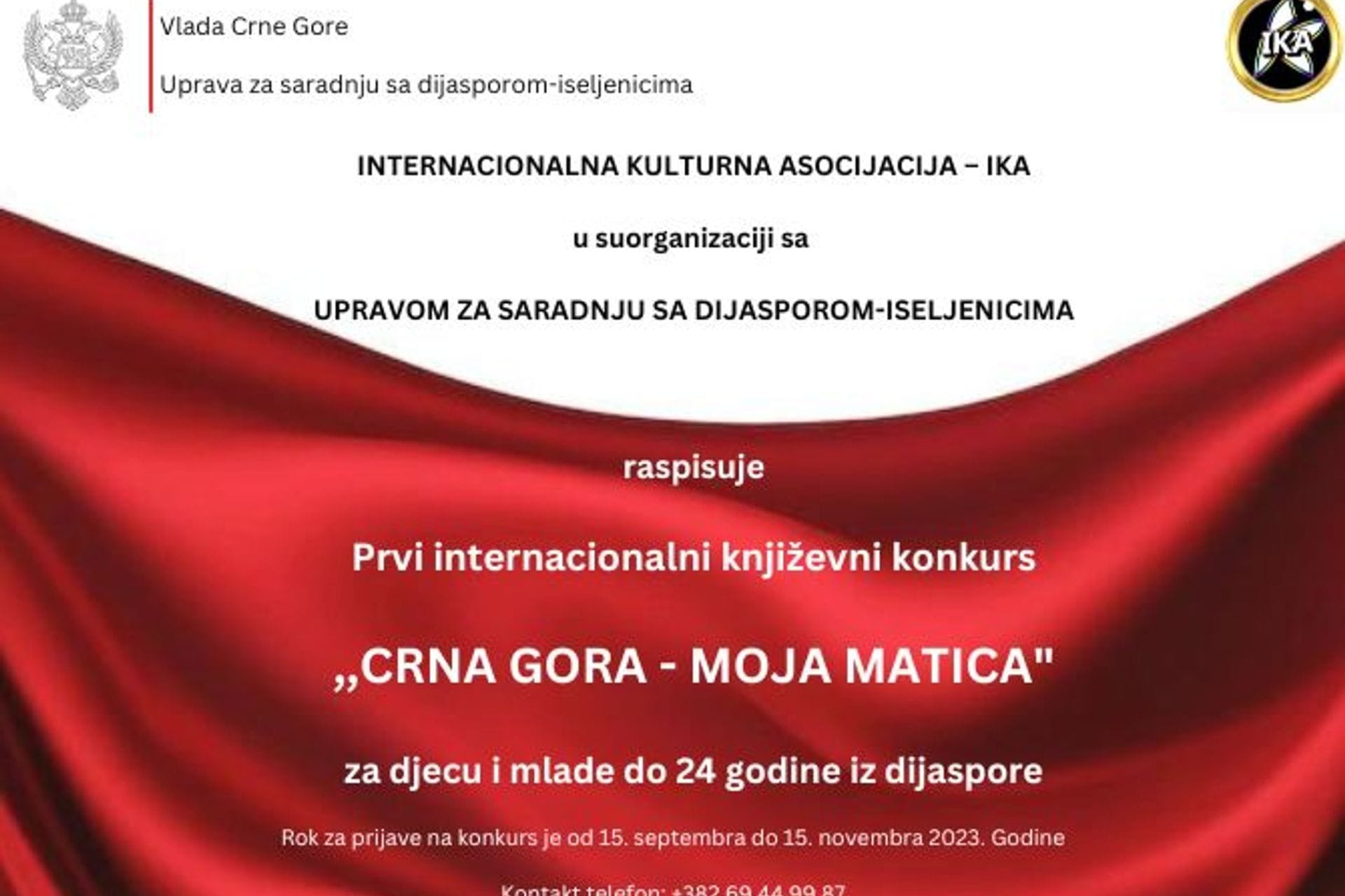 Raspisan prvi internacionalni književni konkurs ,,CRNA GORA – MOJA MATICA”