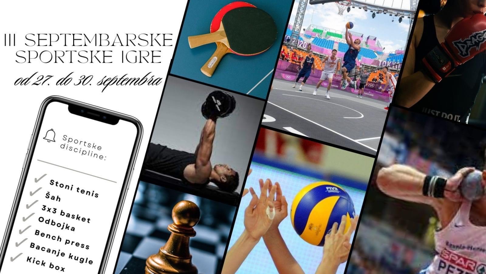 Rožaje:  III Septembarske sportske igre u periodu od 27. do 30. septembra