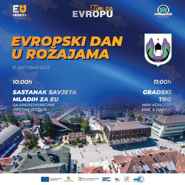 Tim za Evropu na gradskom trgu u Rožajama 18. oktobra instalira pokretnu izložbu fotografija