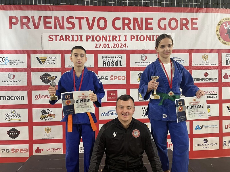 Nedim Hadžić i Ajla Šahić zlatni na prvenstvu Crne Gore: 6 medalja za džudo klub “Ibar”