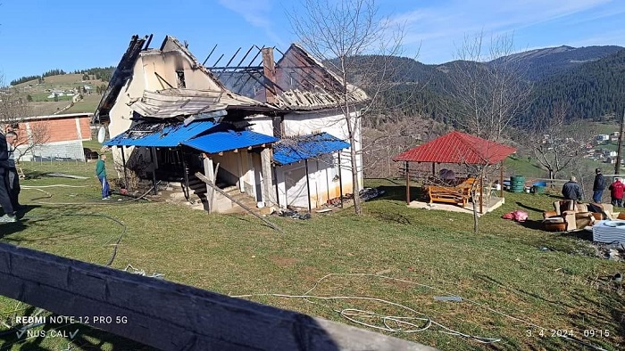 Rožaje: Jutros je izgorjela kuća Isljamu Ramoviću iz Dolje Lovnice