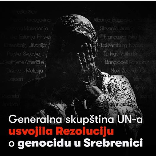Rezolucija o Srebrenici civlizacijski dug prema žrtvama genocida