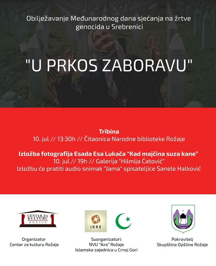 Sjutra tribina i izložba fotografija “U prkos zaboravu”