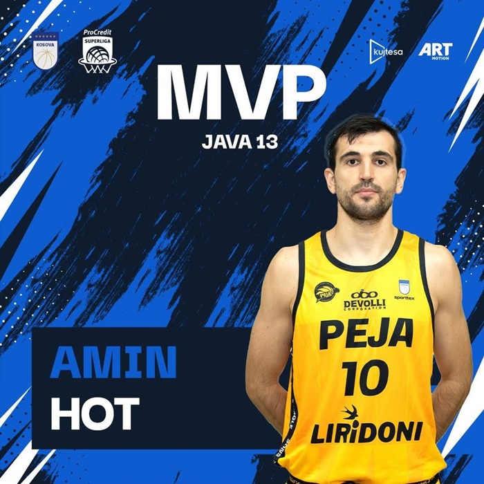 Amin Hot MVP (najbolji igrač) 13. kola kosovske superlige
