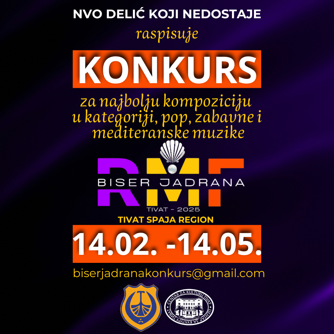 KONKURS Za najbolju kompoziciju u kategoriji pop, zabavne i mediteranske muzike