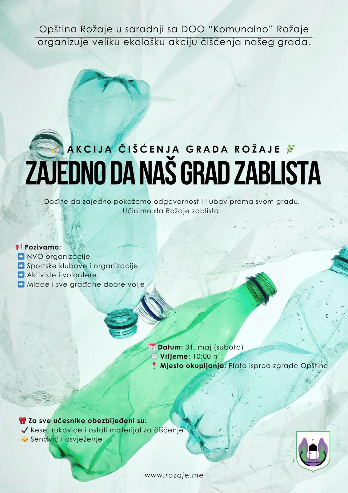 AKCIJA ČIŠĆENJA GRADA ROŽAJE- Zajedno da naš grad zablista