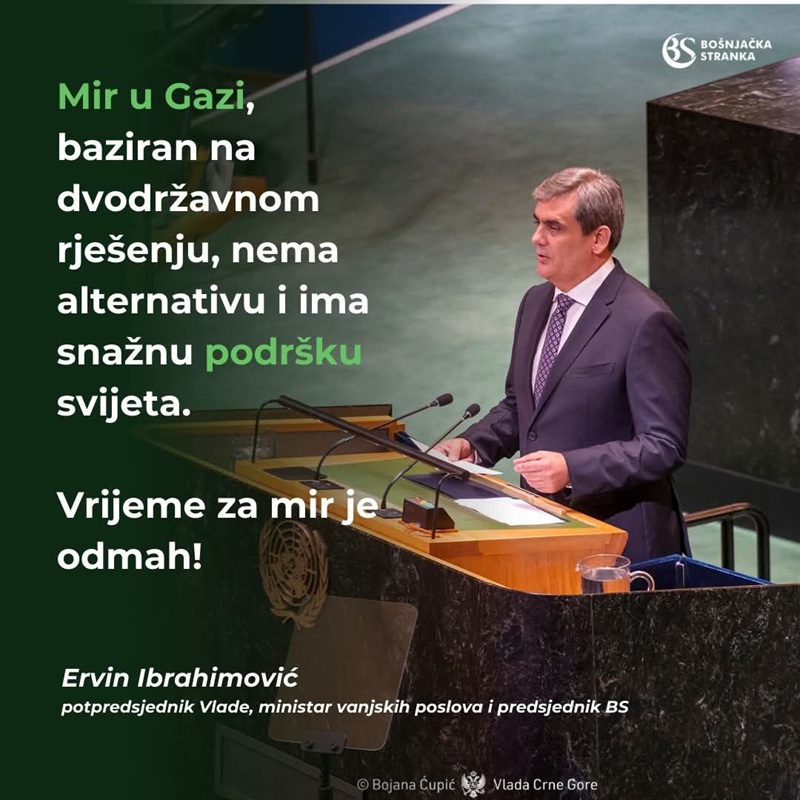 Ibrahimović: “Mir u Gazi nema alternativu”