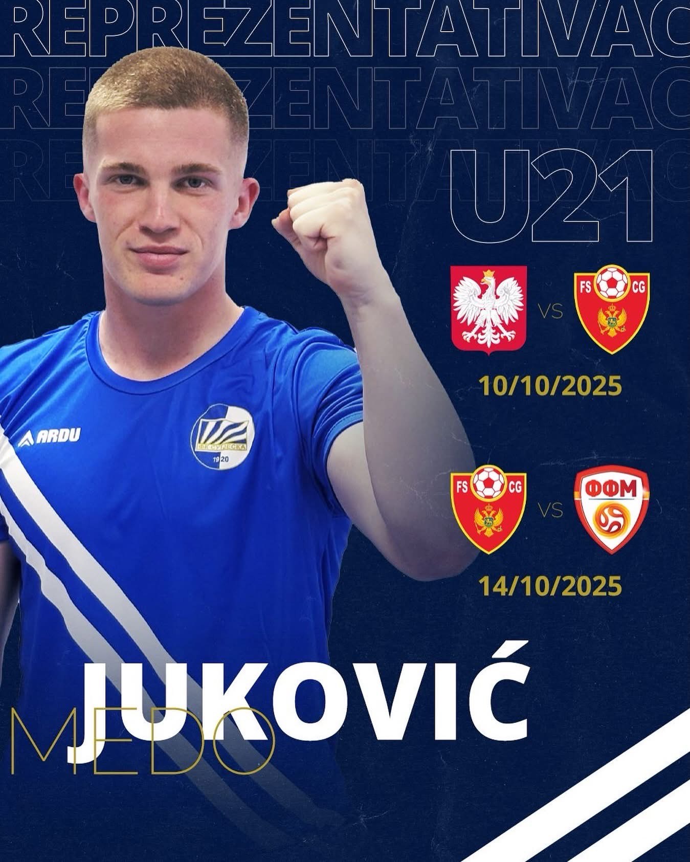 Medo Juković na spisku mlade reprezentacije Crne Gore!