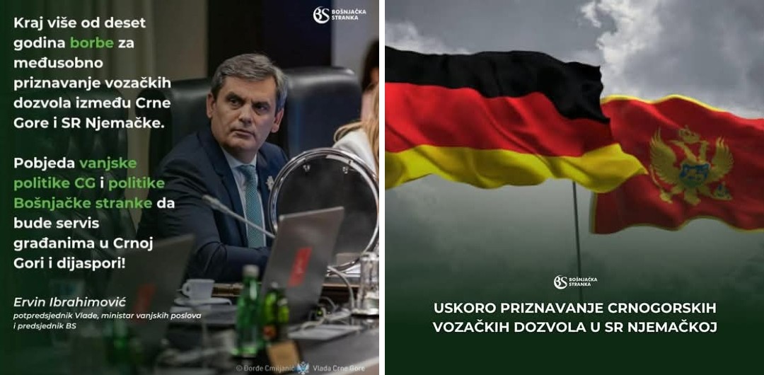 IBRAHIMOVIĆ najavio: Ubrzo priznavanje crnogorskih vozačkih dozvola u Njemačkoj, Zajednička deklaracija pred potpisivanje