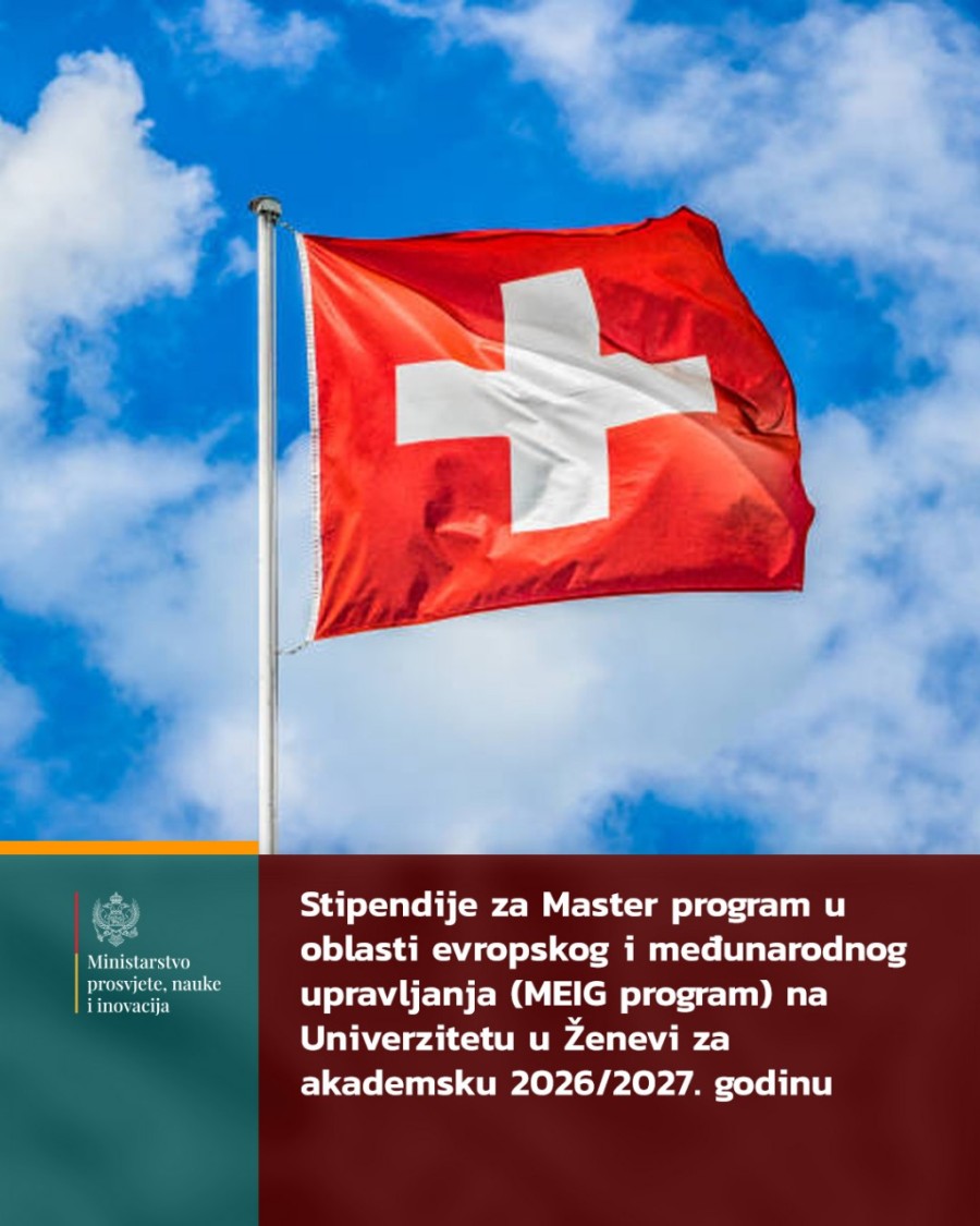 Ministarstvo prosvjete: Stipendije za Master program na Univerzitetu u Ženevi
