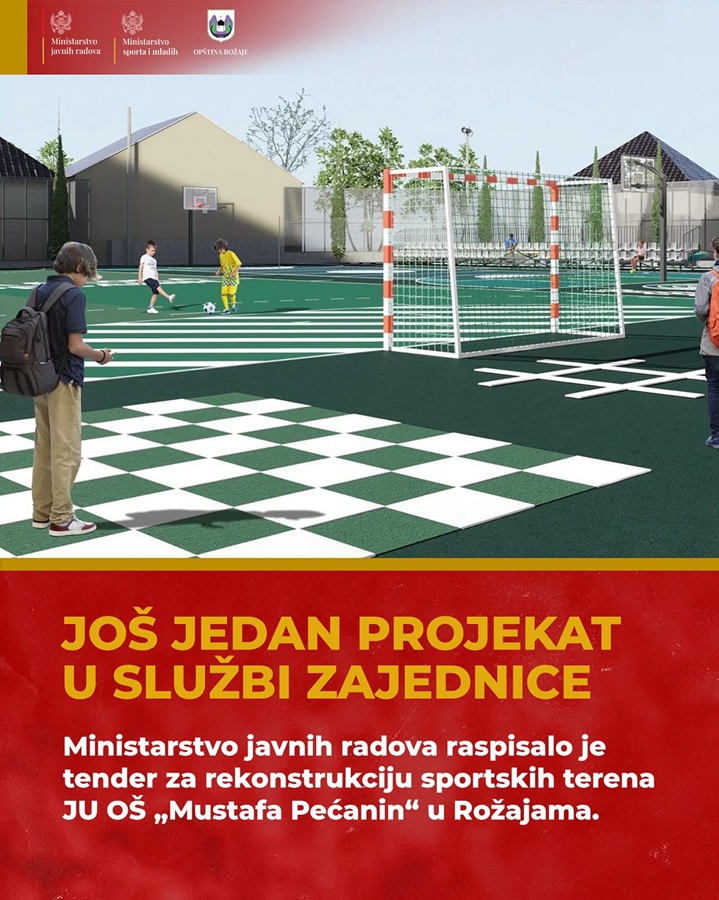 Ministarstvo javnih radova raspisalo tender za rekonstrukciju sportskih terena u JU OŠ „Mustafa Pećanin“ u Rožajama 1 580533843 17868796878469702 3138610919214487476 n 1 Radio televizija Rožaje