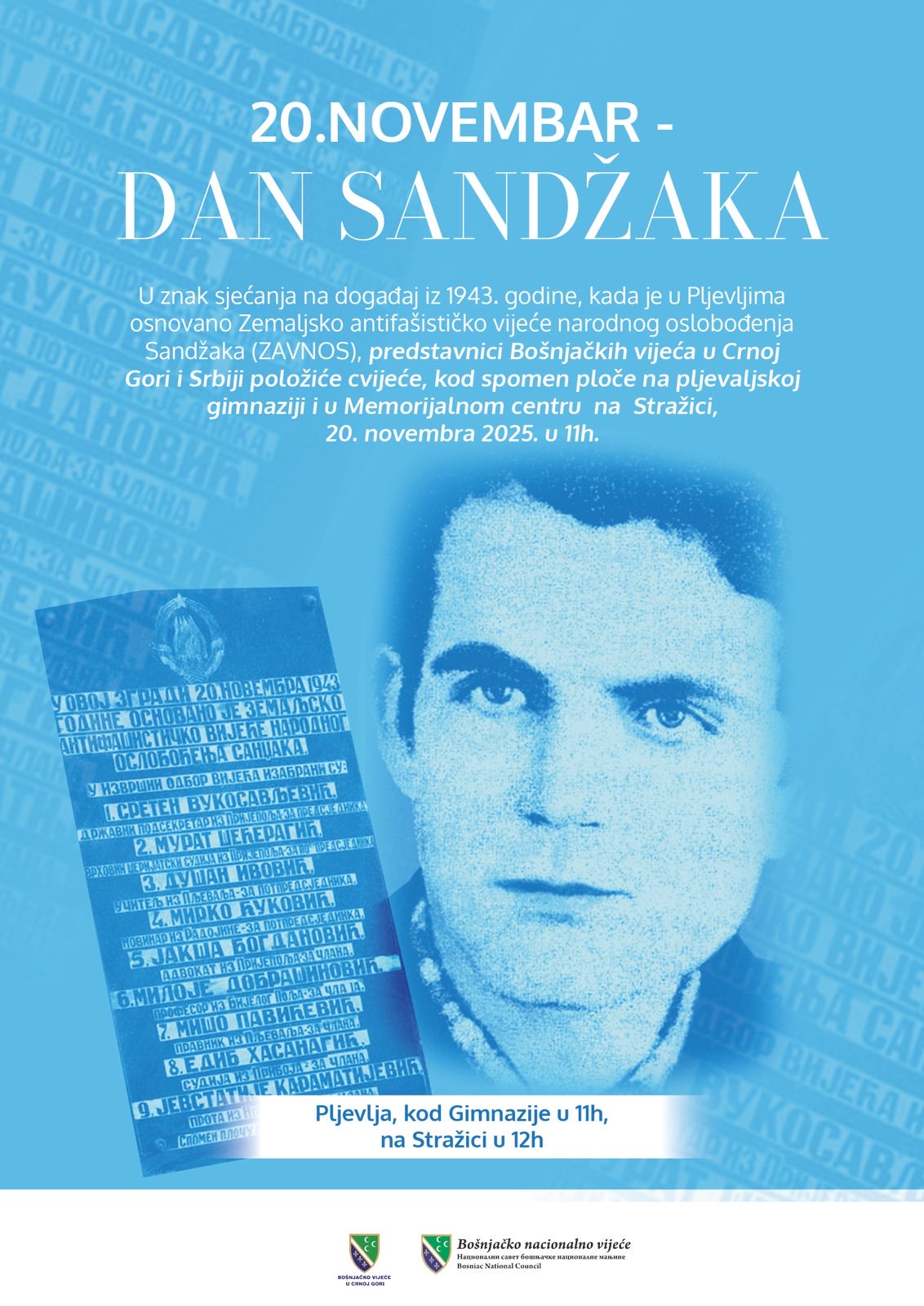 Bošnjačko vijeće u Crnoj Gori uputilo čestitku povodom 20.novembra- Dana Sandžaka !