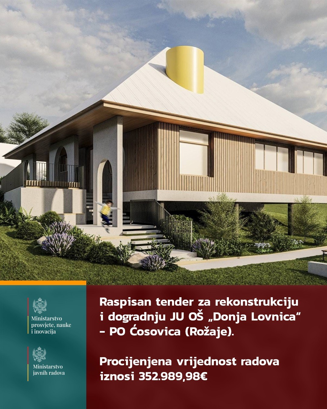 Raspisan tender za rekonstrukciju škole u Rožajama