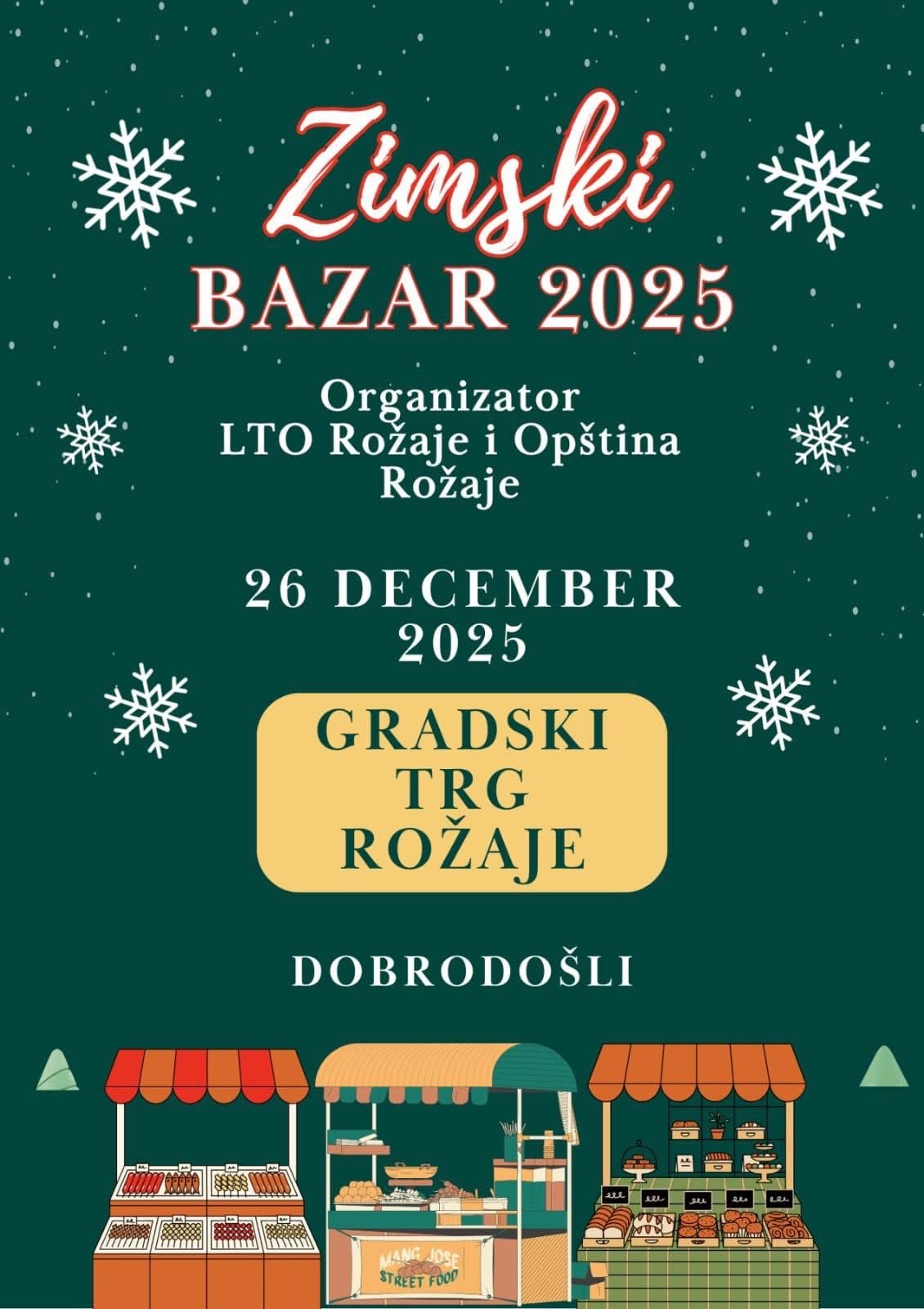 Turistička organizacija Rožaje organizuje Zimski Bazar 2025