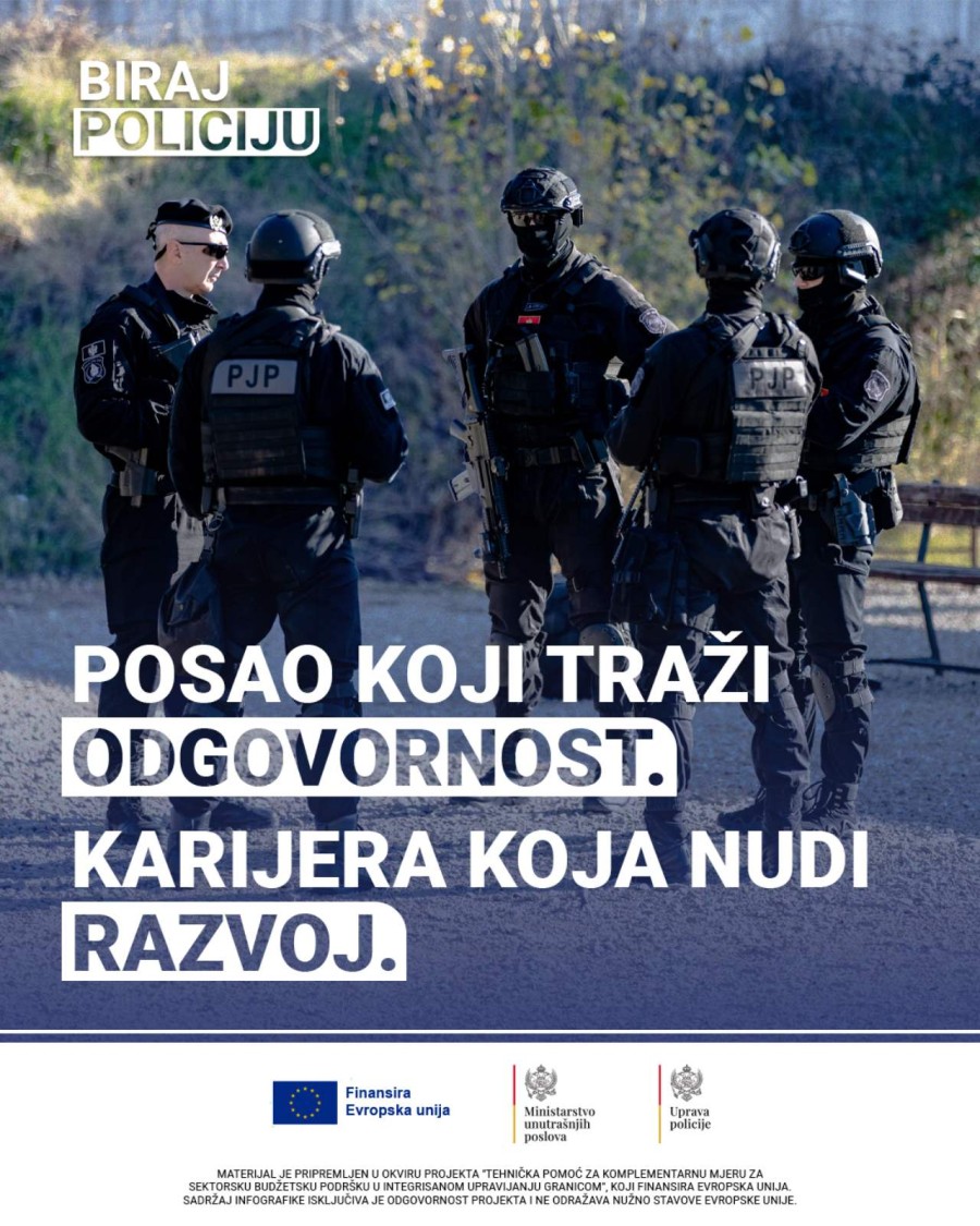 MUP: Novi javni poziv za zapošljavanje 514 policajaca do 20. januara