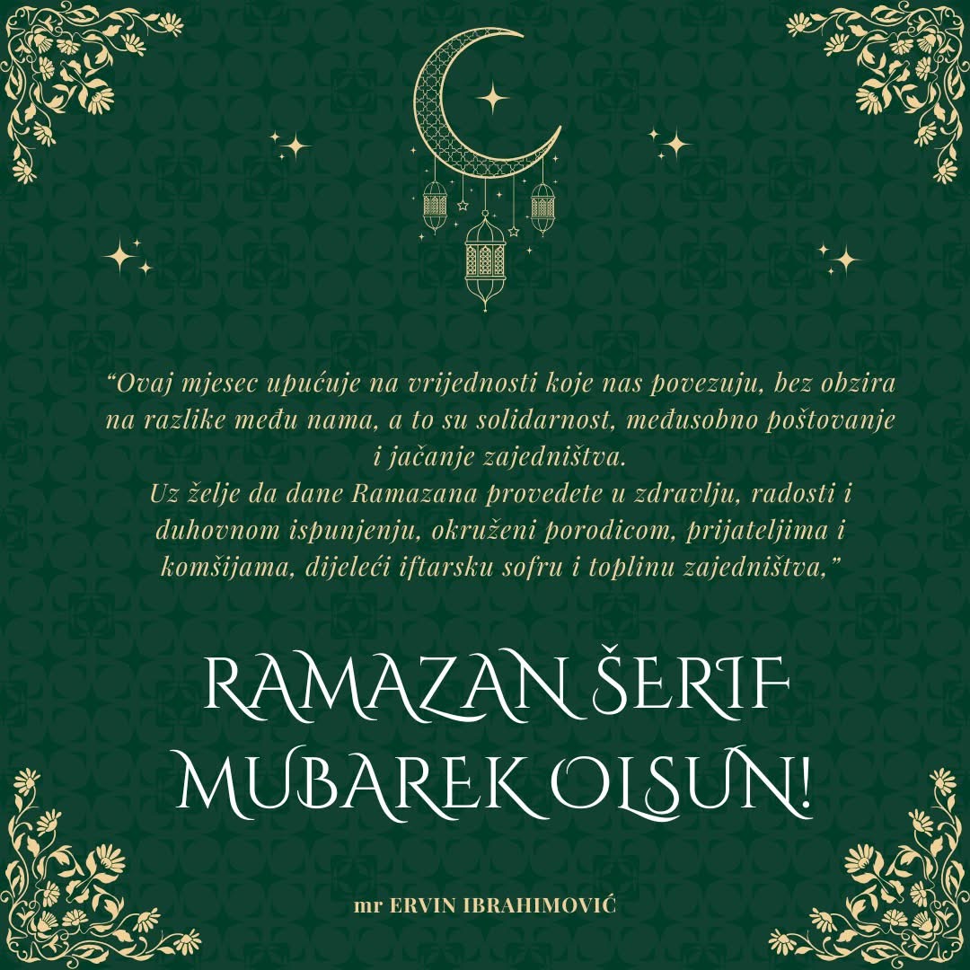 IBRAHIMOVIĆ čestitao početak mjeseca Ramazana