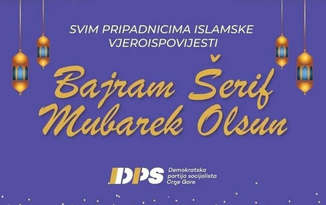 Bajramska čestitka OO DPS Rožaje