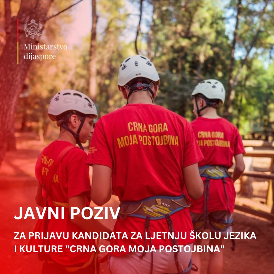 Ministarstvo dijaspore organizuje, osamnaestu po redu, Ljetnju školu jezika i kulture Crne Gore, namijenjenu djeci iseljenika iz Crne Gore