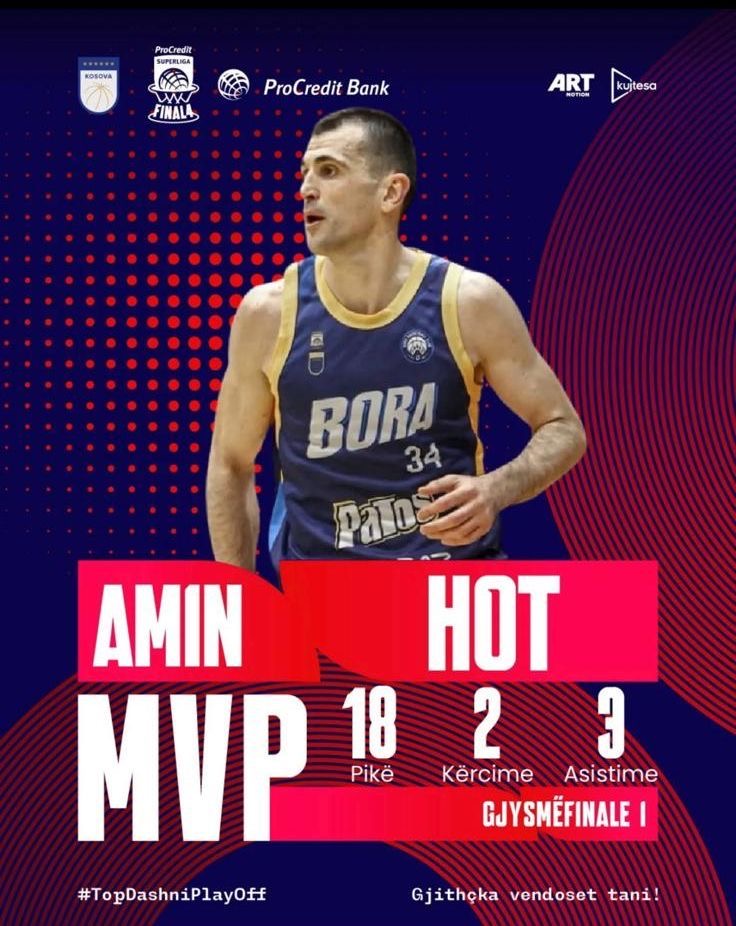 Bora izjednačila seriju, Amin Hot MVP