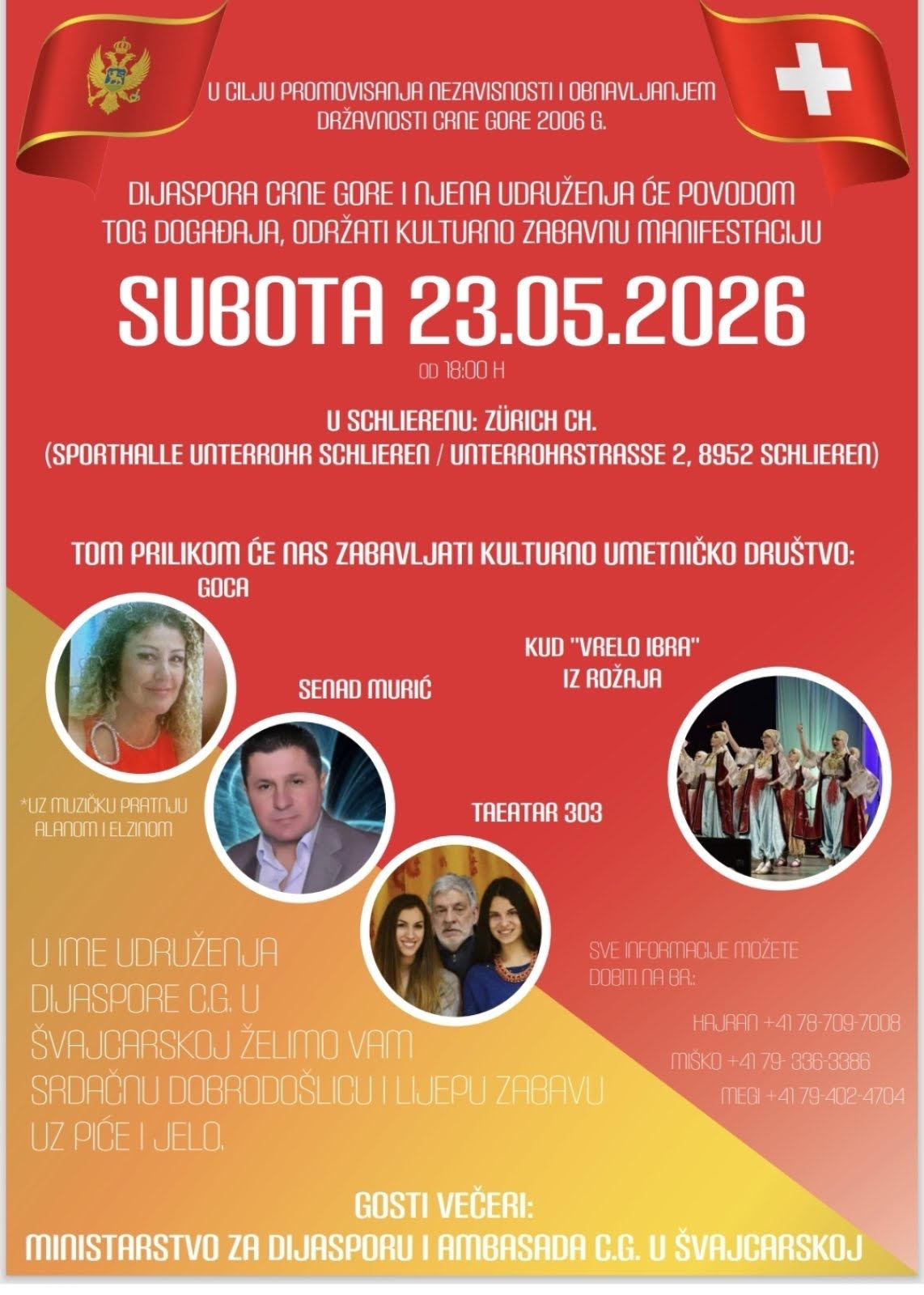 Poziv na kulturno-zabavnu manifestaciju dijaspore Crne Gore