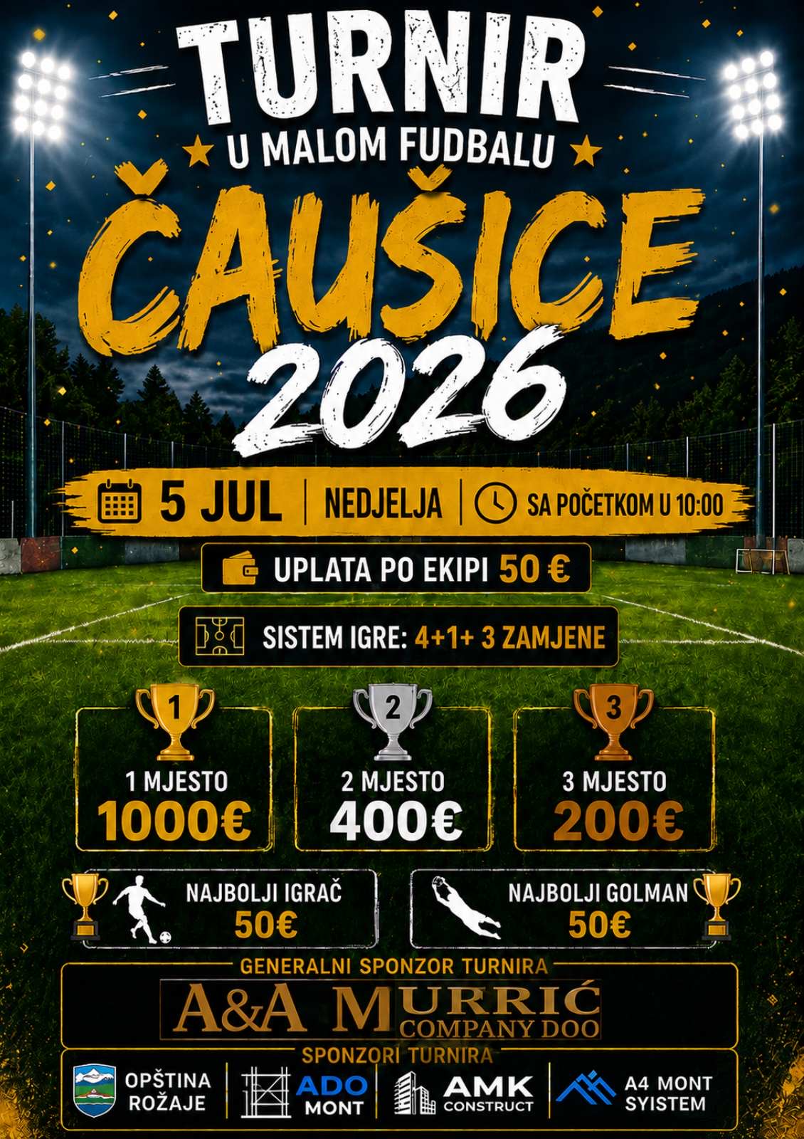 Čaušice spremne za 52. tradicionalni turnir u malom fudbalu