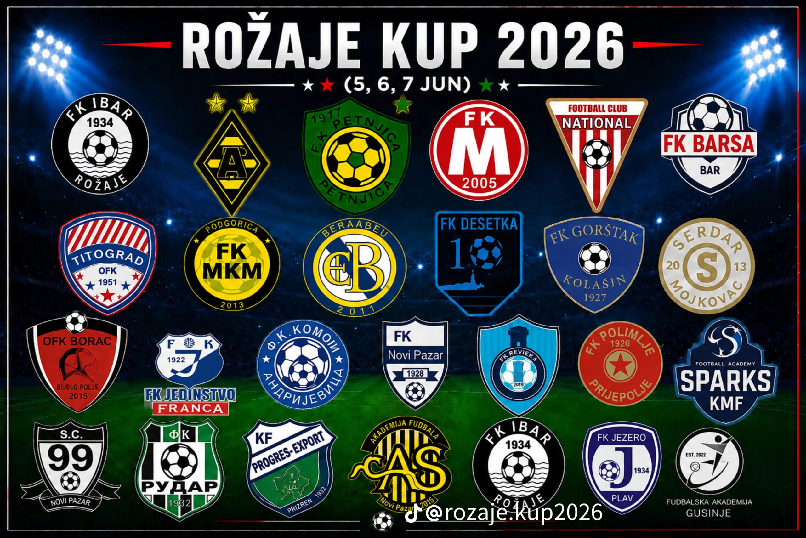 Rožaje domaćin međunarodnog spektakla: Više od 800 mladih fudbalera na „Rožaje kupu 2026“!