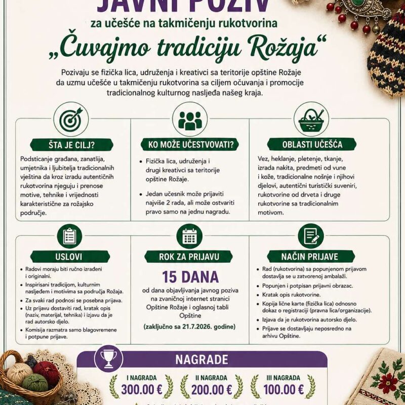 BANER ZA JAVNI POZIV Radio televizija Rožaje