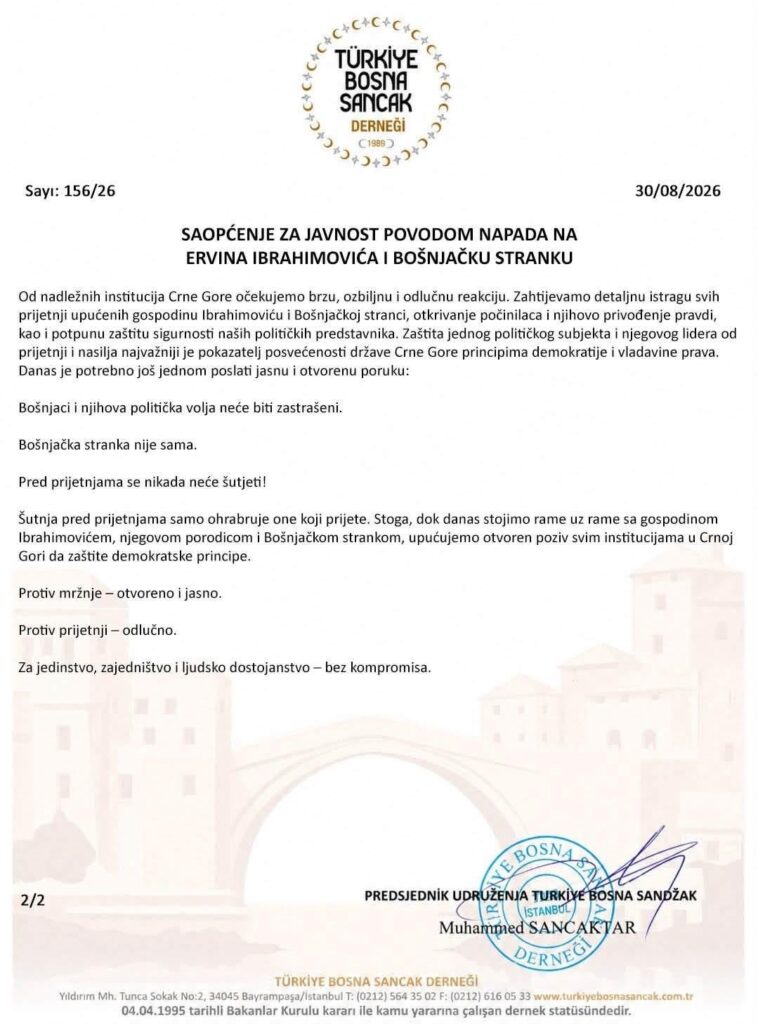 Saopštenje za javnost povodom napada na Ervina Ibrahimovića i Bošnjačku stranku 2 IMG 9475 Radio televizija Rožaje