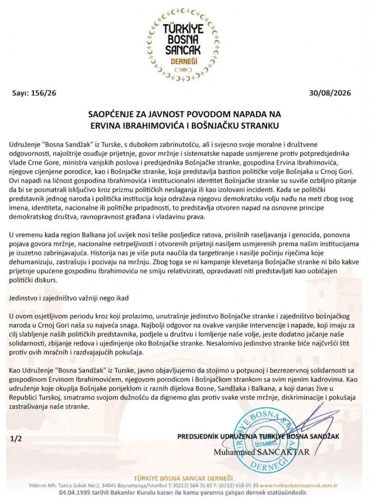 Saopštenje za javnost povodom napada na Ervina Ibrahimovića i Bošnjačku stranku 1 IMG 9476 1 Radio televizija Rožaje